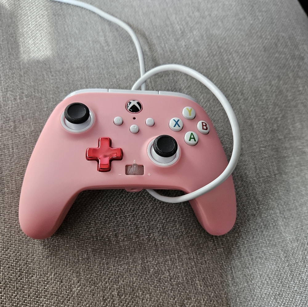 Pink Wired Xbox Controller